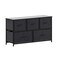 Emma and Oliver Marley 5 Drawer Storage Dresser with Cast Iron Frame, Wood Top and Easy Pull Fabric Drawers with Wooden Handles